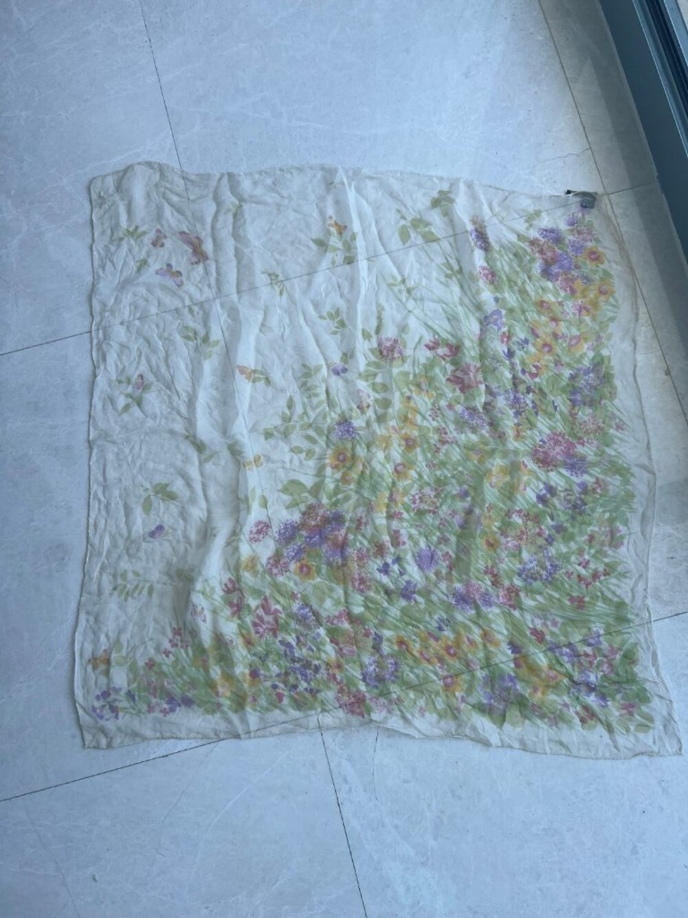 Valentino Silk Floral Scarf 34" | 100% Silk | Made in Italy